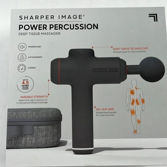 SHARPER Image, power percussion deep tissue massager. - Picture 1 of 7